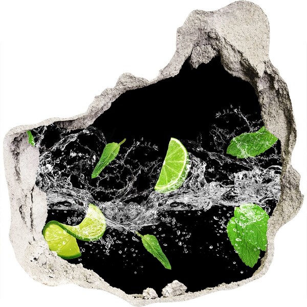 Finto buco nel muro 3D Cocktail rinfrescante al lime