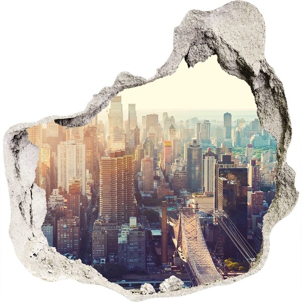 Adesivo effetto buco nel muro Vista dal buco nel muro