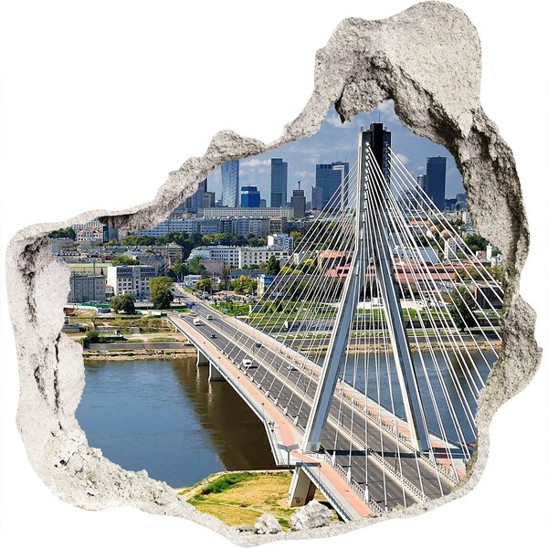 Trompe l'oeil buco nel muro Ponte di Varsavia