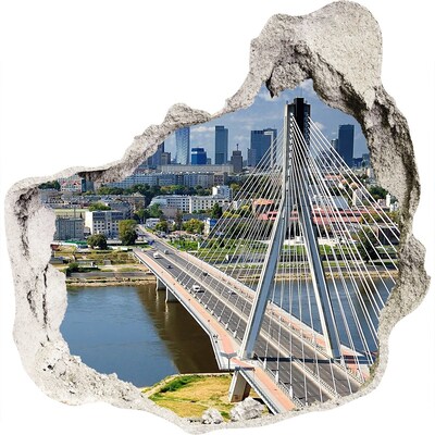 Trompe l'oeil buco nel muro Ponte di Varsavia