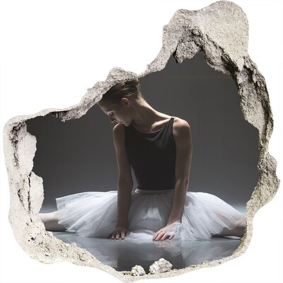 Finto buco nel muro 3D Ballerina in posa da balletto