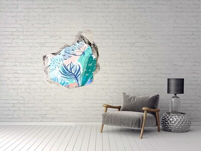 Adesivo effetto buco nel muro Paradiso tropicale dietro le mura