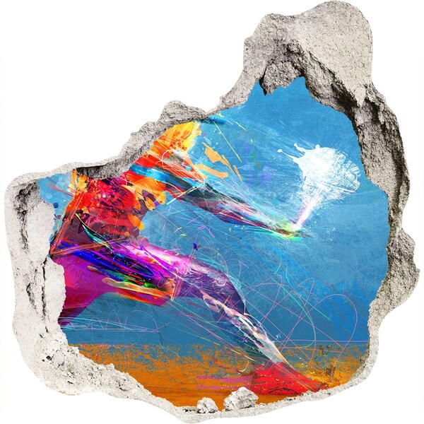 Trompe l'oeil buco nel muro Immersione nei colori