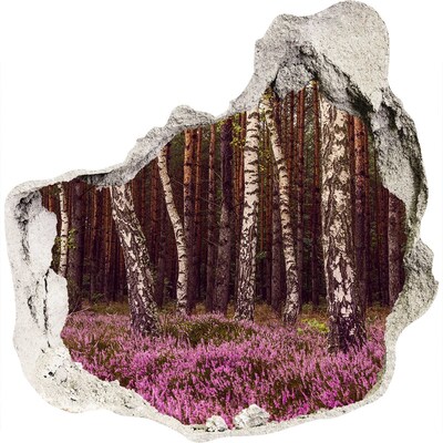 Adesivo effetto buco nel muro Oasi nella foresta nella buca