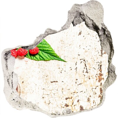 Finto buco nel muro 3D Un fascino fruttato in un muro danneggiato