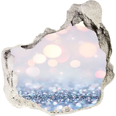 Adesivo effetto buco nel muro Lo spazio lucido dietro il foro