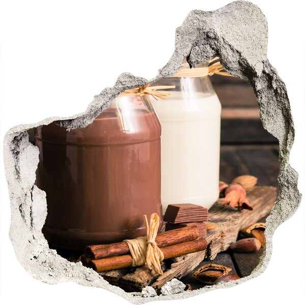 Adesivo effetto buco nel muro Delizie al cioccolato in un ambiente naturale