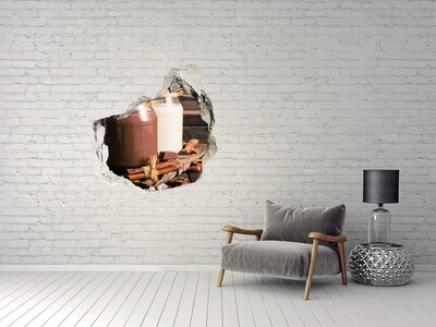 Adesivo effetto buco nel muro Delizie al cioccolato in un ambiente naturale