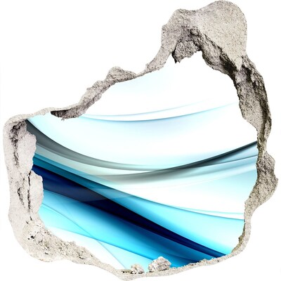 Adesivo effetto buco nel muro Un'onda nel blu