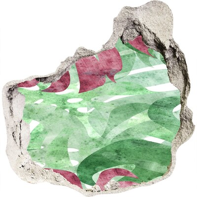 Trompe l'oeil buco nel muro Giungla tropicale