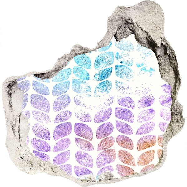 Adesivo effetto buco nel muro Motivi floreali nel buco nel muro