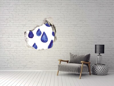 Finto buco nel muro 3D Gocce d'acqua sul muro