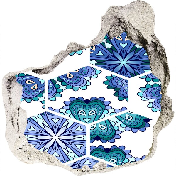 Adesivo effetto buco nel muro Motivo colorato sulla parete