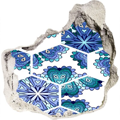 Adesivo effetto buco nel muro Motivo colorato sulla parete