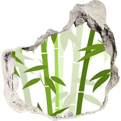 Finto buco nel muro 3D Bambù in un buco nel muro