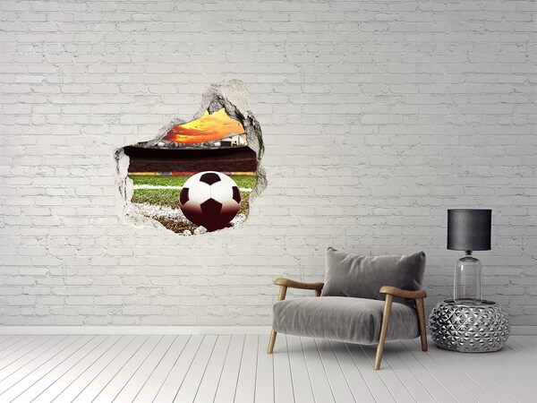 Finto buco nel muro 3D Stadio di calcio al tramonto