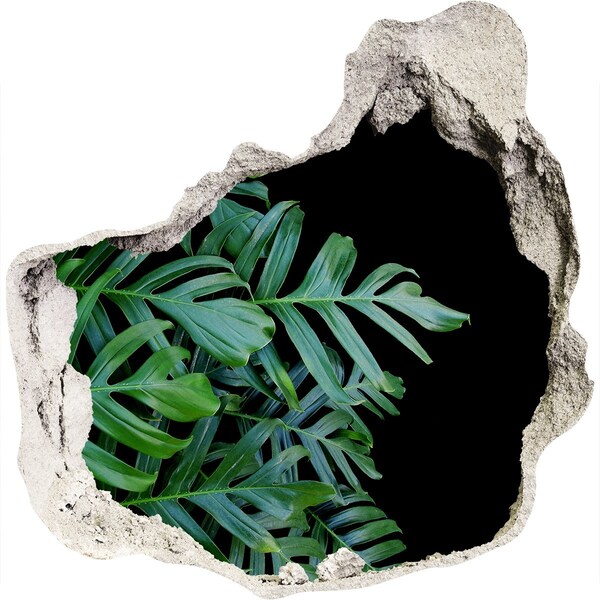 Finto buco nel muro 3D La giungla verde dietro il muro