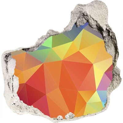 Finto buco nel muro 3D Geometrie colorate in un buco nel muro