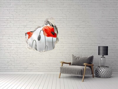Finto buco nel muro 3D Fiori in un buco nel muro