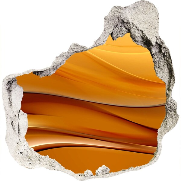 Adesivo effetto buco nel muro Onda dorata nel muro