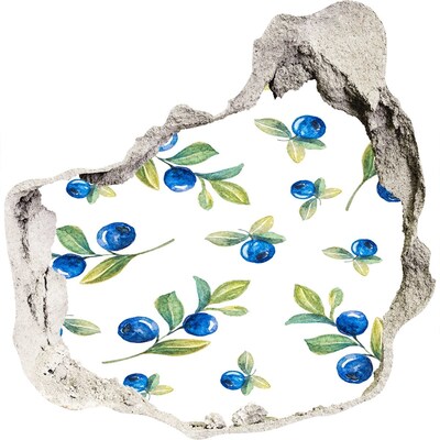 Adesivo effetto buco nel muro Frutta sullo sfondo del muro