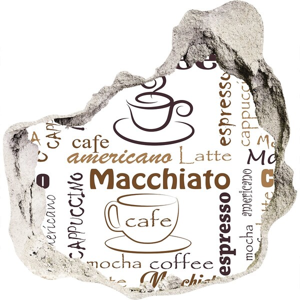 Trompe l'oeil buco nel muro Angolo caffè
