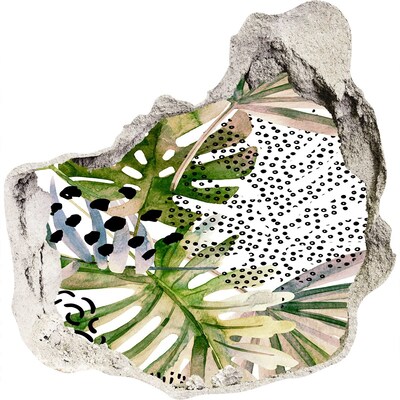 Finto buco nel muro 3D Giardino tropicale nascosto nel muro