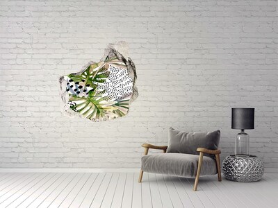 Finto buco nel muro 3D Giardino tropicale nascosto nel muro