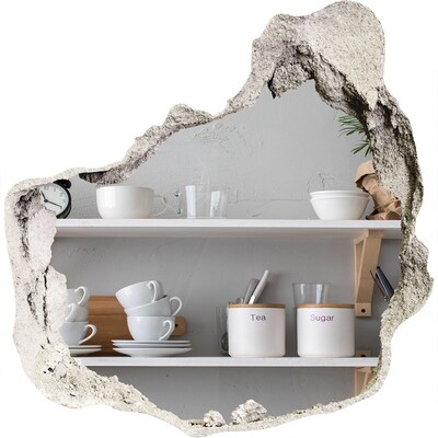 Adesivo effetto buco nel muro Cucina in stile loft