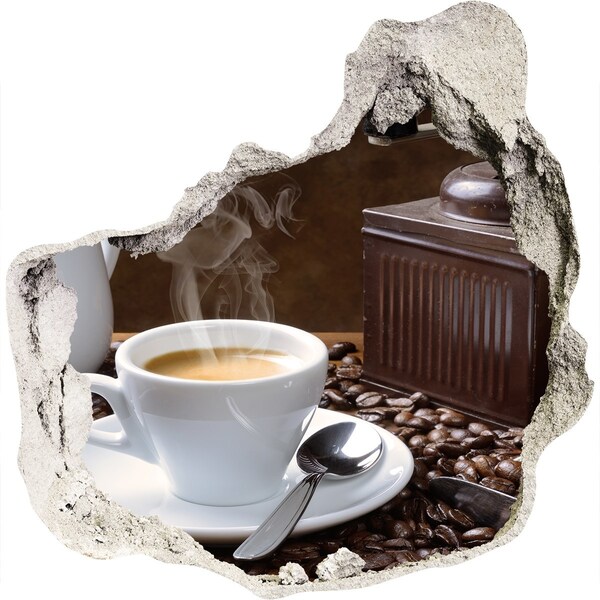 Adesivo effetto buco nel muro Caffè in un bar