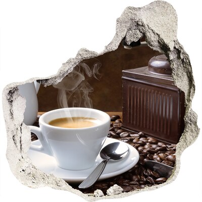 Adesivo effetto buco nel muro Caffè in un bar