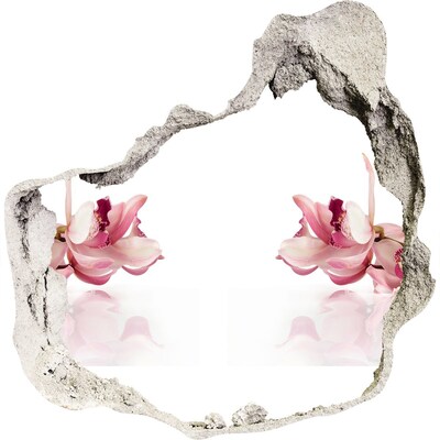 Adesivo effetto buco nel muro Illusione floreale nella parete