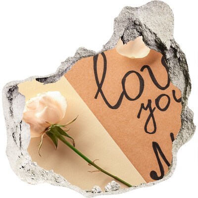 Finto buco nel muro 3D Un fiore nel cuore del muro