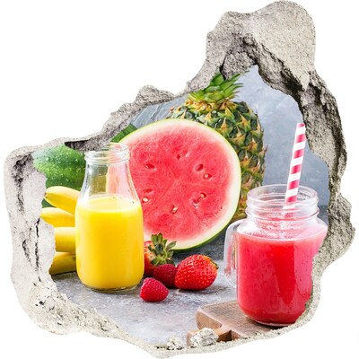 Finto buco nel muro 3D Un paradiso di cocktail fruttati