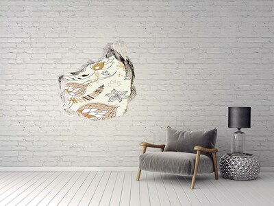 Finto buco nel muro 3D Uccelli primaverili in giardino