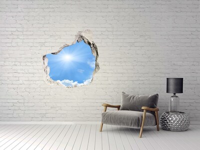 Finto buco nel muro 3D Cielo con raggi di sole