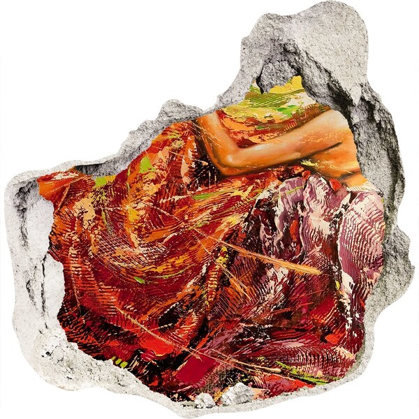 Adesivo effetto buco nel muro Il mondo sommerso dei colori