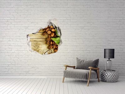 Adesivo effetto buco nel muro Caffè in una buca di cemento