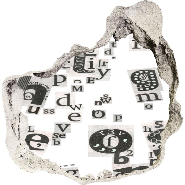 Finto buco nel muro 3D Un buco letterario nel muro