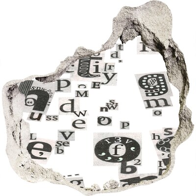 Finto buco nel muro 3D Un buco letterario nel muro