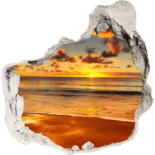 Finto buco nel muro 3D Tramonto sull'oceano
