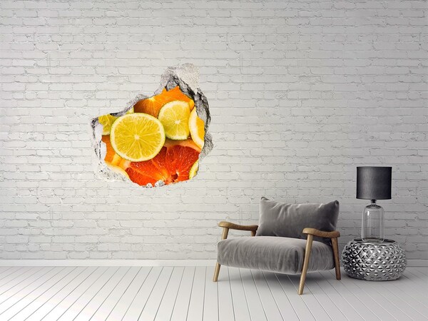 Trompe l'oeil buco nel muro Un paradiso fruttato e nascosto
