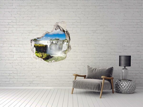 Trompe l'oeil buco nel muro Cascate di Iguazú