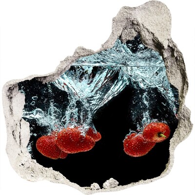 Adesivo effetto buco nel muro Esplosione di frutti in acqua