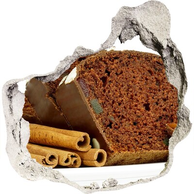 Adesivo effetto buco nel muro Torta al cioccolato con spezie
