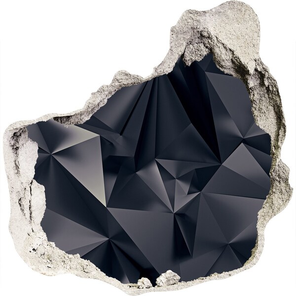 Finto buco nel muro 3D Profondità geometrica nera