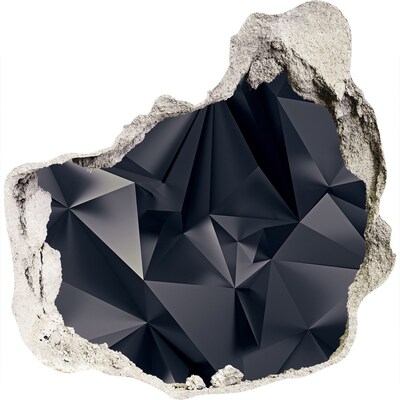 Finto buco nel muro 3D Profondità geometrica nera