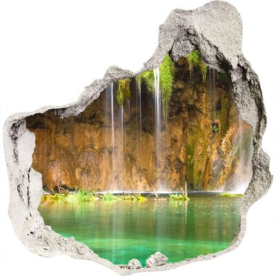 Adesivo effetto buco nel muro Cascata nella grotta