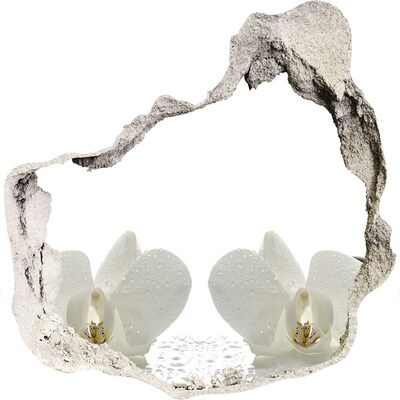 Trompe l'oeil buco nel muro Fiori in cemento