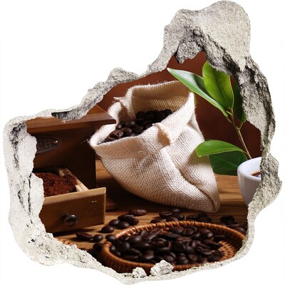 Finto buco nel muro 3D Caffè nel comfort di casa tua